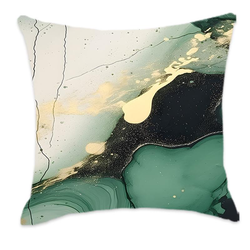 New Green Marble Gilt Series Pillows, Comfortable and Soft, Car Home, Bedroom, Bedside Pillows, Cushions