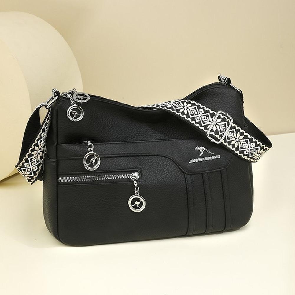Lightweight Large Capacity Faux Leather Multipurpose Storage Bag for Daily Use