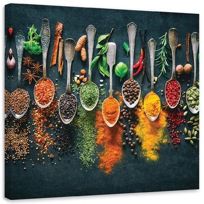 Canvas Print Herbs Spices for the Kitchen