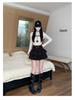 Air Layer Suede Plush High-Waisted Ruffle Short Skirt