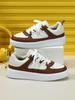 MCTIN Women Casual Shoes Breathable Platform Sneakers Couples Non Slip Leather Skateboard Shoes