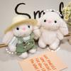 Handmade Keychain Bag Accessory Plush Gardener Rabbits Keychain Charm Portable Key Rings Adornment Bag Ornament