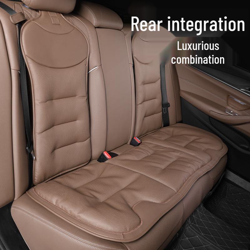 Breathable Nappa Leather Lumbar Support Car Seat Cushion for Mercedes-Benz & BMW