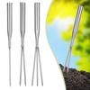 Hand Rake Cultivator Compact Stainless Steel Thickened Prong Garden Fork Tool for Weeding