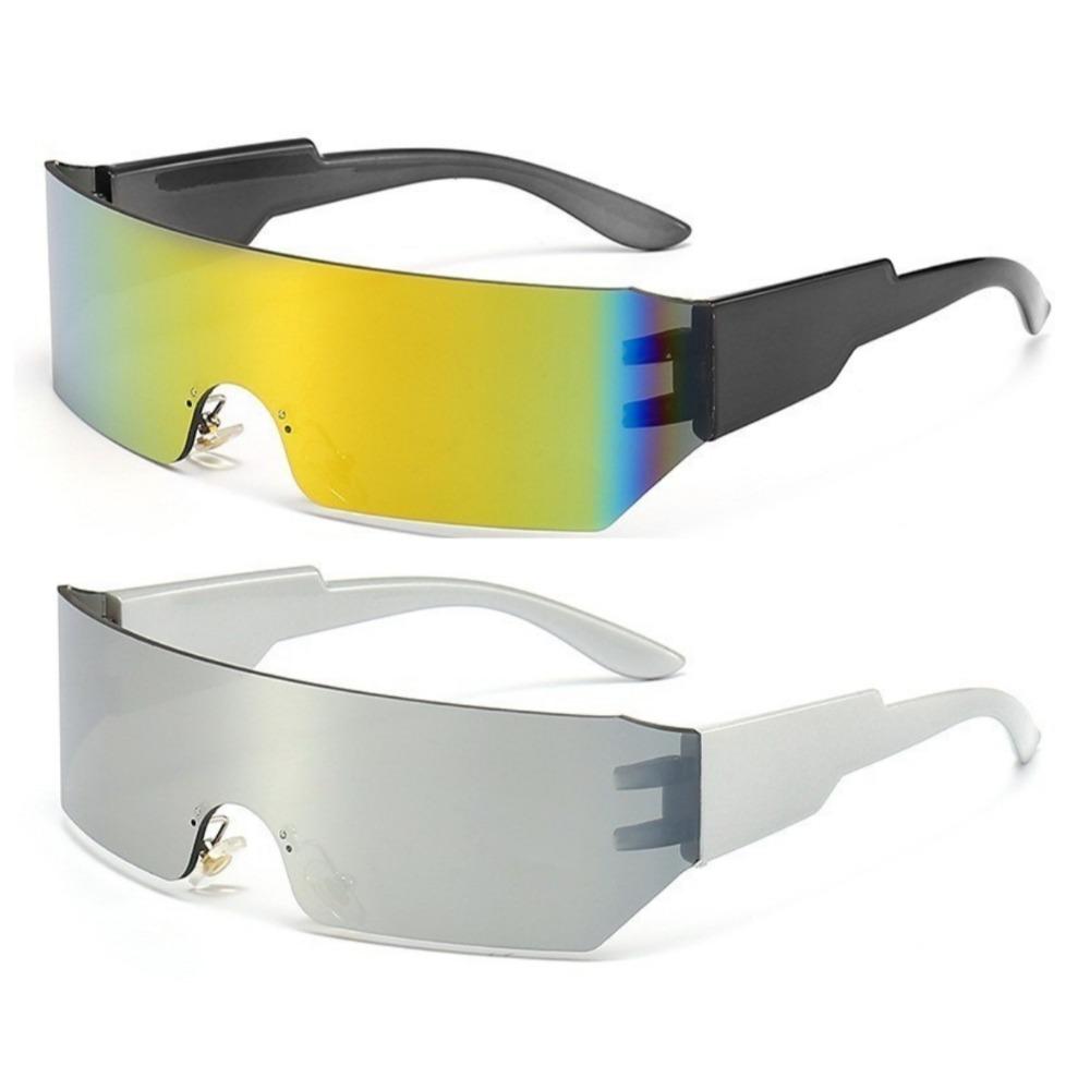 2 PCS Y2K Fashion Hip Hop Sunglasses Vintage Classic Shades for Women Men Aesthetic Original Eyewear