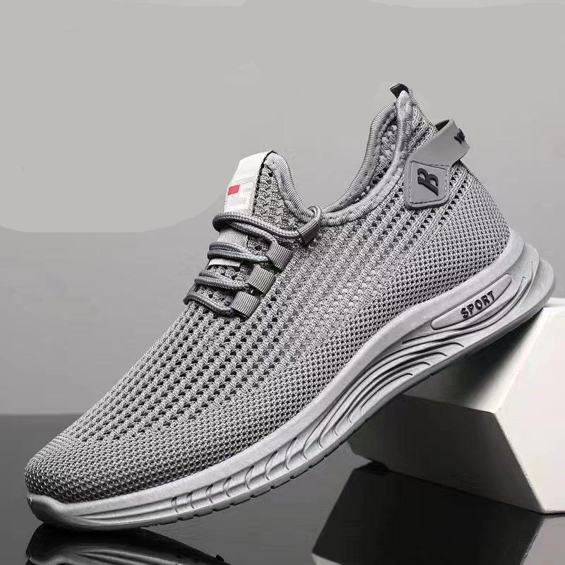 

Чоловічі зручні та модні сітчасті дихаючі та протиковзкі кросівки 43 сірий