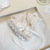Early Spring Korean Design Handmade Lace Pleated Lace Hair Ring Double Layer Large Intestinal Ring Hair Accessories For Women