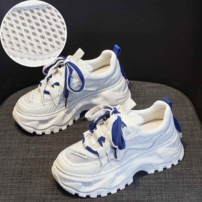 

Кроссовки женские белые весна-лето студенческие туфли туфли на платформе маленькие белые туфли 40 синий
