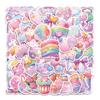 50 Pieces of Candy Sticker Graffiti Dessert Cake Lollipop Water Cup Computer Suitcase Food Sticker Picture