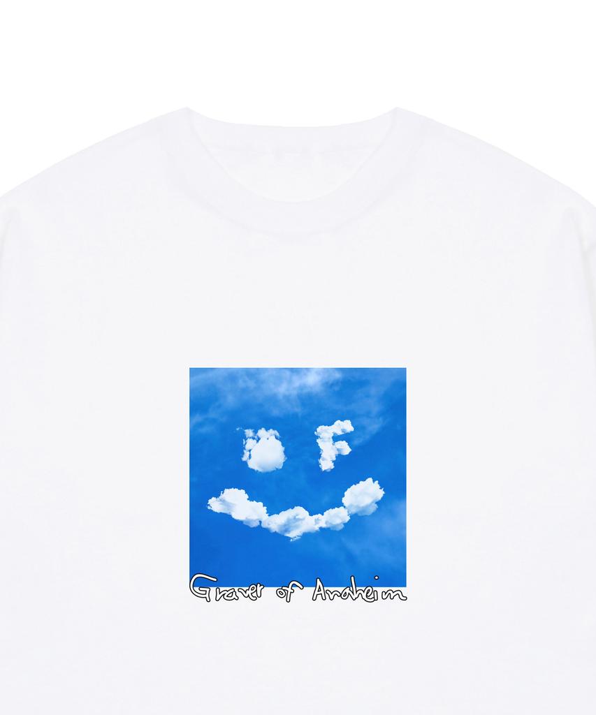 GRAVER [Unisex] Drawing Smile Cloud Logo Short Sleeve T-Shirt_White
