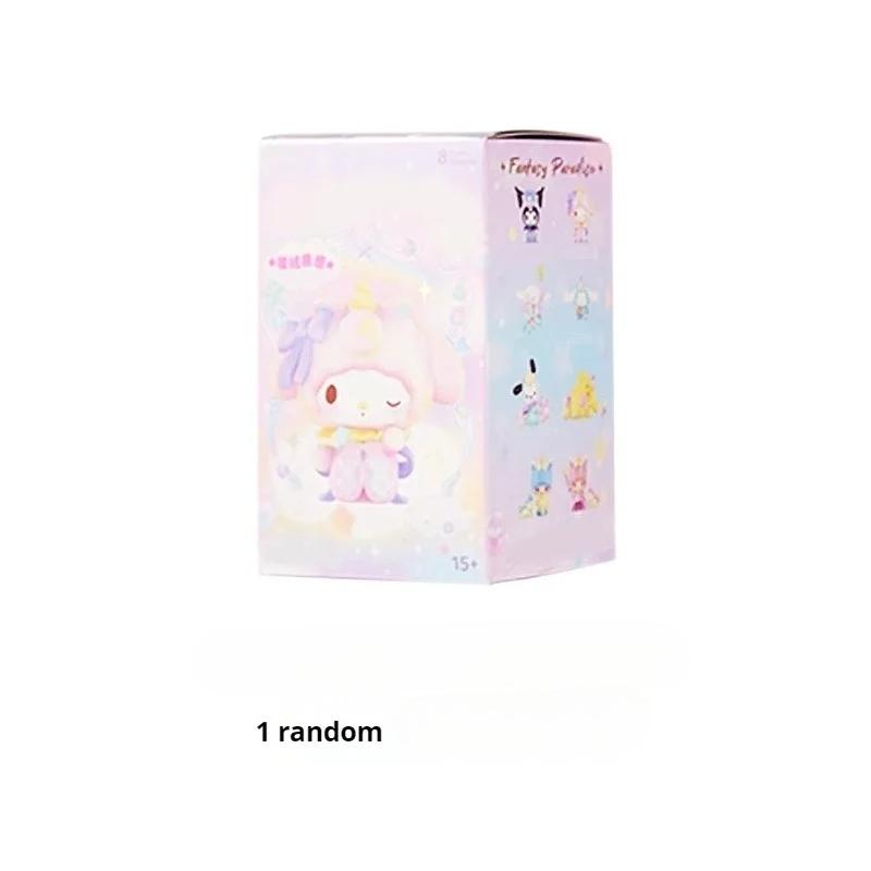 San Rio Fantasy Park Blind Box Series Kuromi Pacha Dog Cinnamoroll Lovely Characters Collectible Handmade Ornament Girl Gift Idea