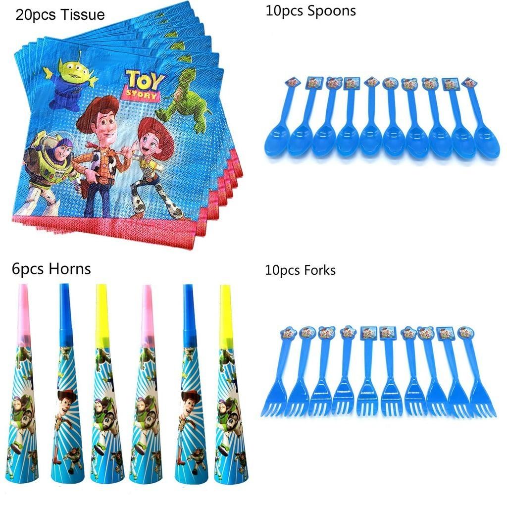 Toy Story Buzz Woody Bo Peep Birthday Party Supplies Featuring Colorful Plates Cups And Banners For Ultimate Celebration