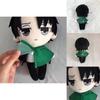 Jucărie de pluș adorabilă Levi Ackerman din Attack On Titan, pernă moale umplută pentru copii