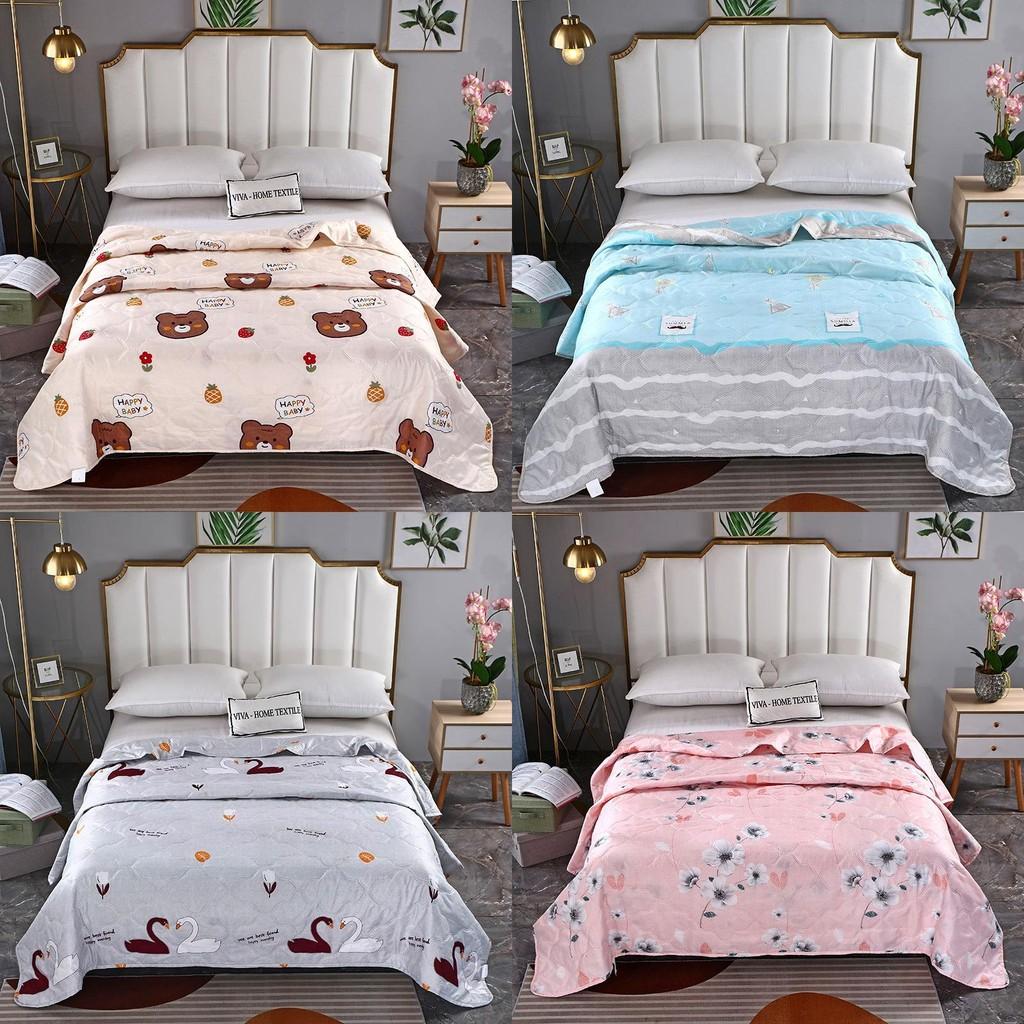 Radish Bear Rabbit Flower Printed Washed Cotton Summer Air Conditioning Quilt