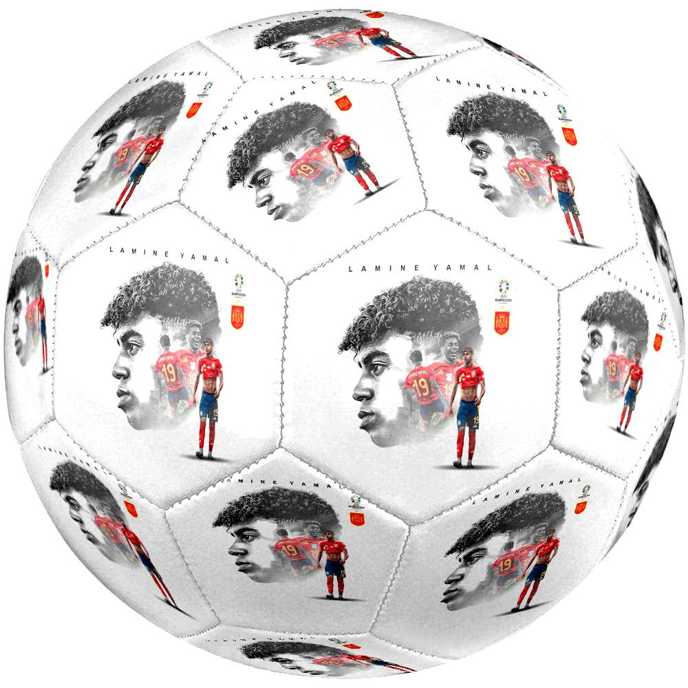 Yamal Size 5 Soccer Ball Machine-Stitched Indoor/Outdoor Universal Football Perfect Commemorative Gift for Soccer Lovers