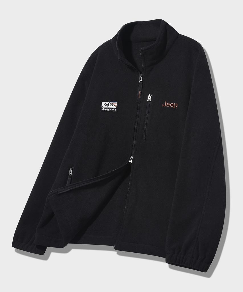 Jeep 2Way Retro Mountain 1941 Fleece Zip-Up (Jr5Tzu191Bk)