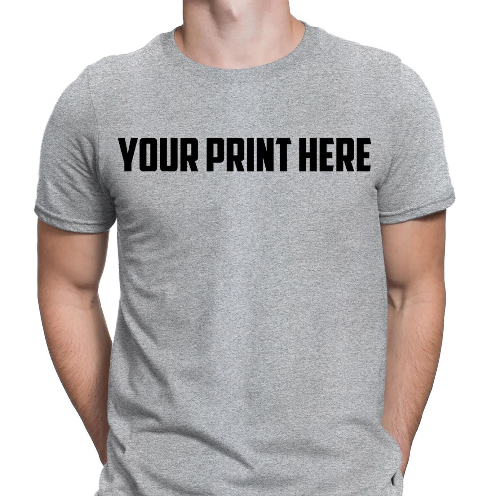 Personalised Your Printed Design Parties Gift Funny Mens T-Shirts Tee Top #NED S