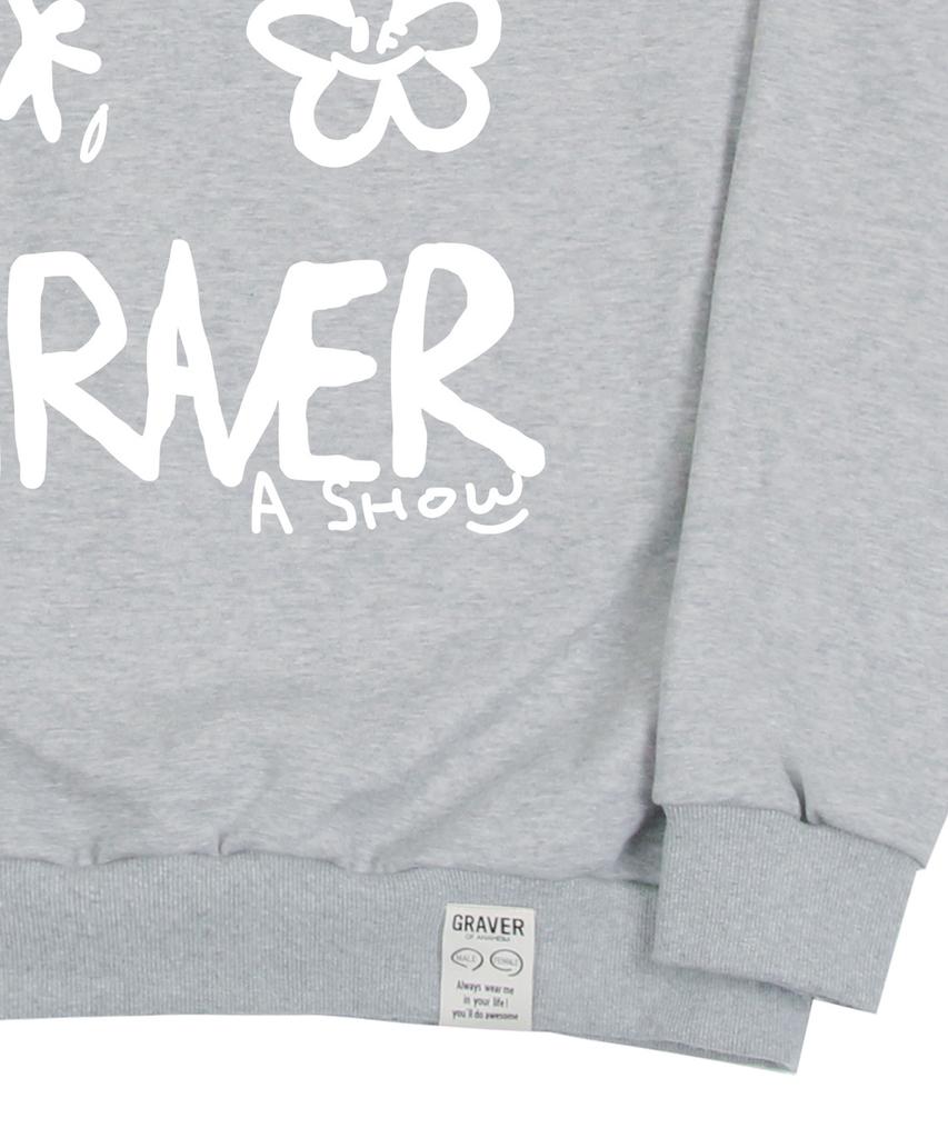 GRAVER [Unisex] Multi 1 Logo Sweatshirt_Gray