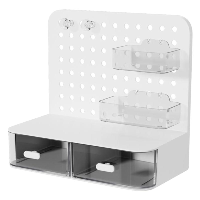 Space Saving Desktop Pegboard Shelf Multipurpose Desk Pegboard Organizers Office Desk Organizers and Storage