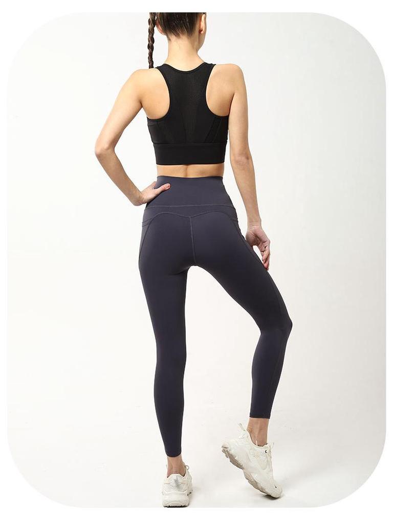 Women's Front Zipper High-Impact Sports Bra with Beautiful Back Design