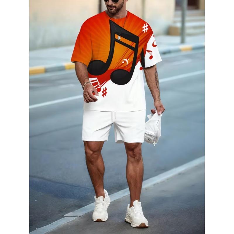 3D Summer Men s Short Sleeve Suit Fashion Street Short Sleeve Shorts S