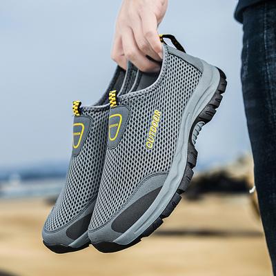 Large Size Men's Shoes Outdoor Fashion Casual Hiking Shoes for Men Mesh Hollow Breathable Sneakers Men Zapatos De Hombre