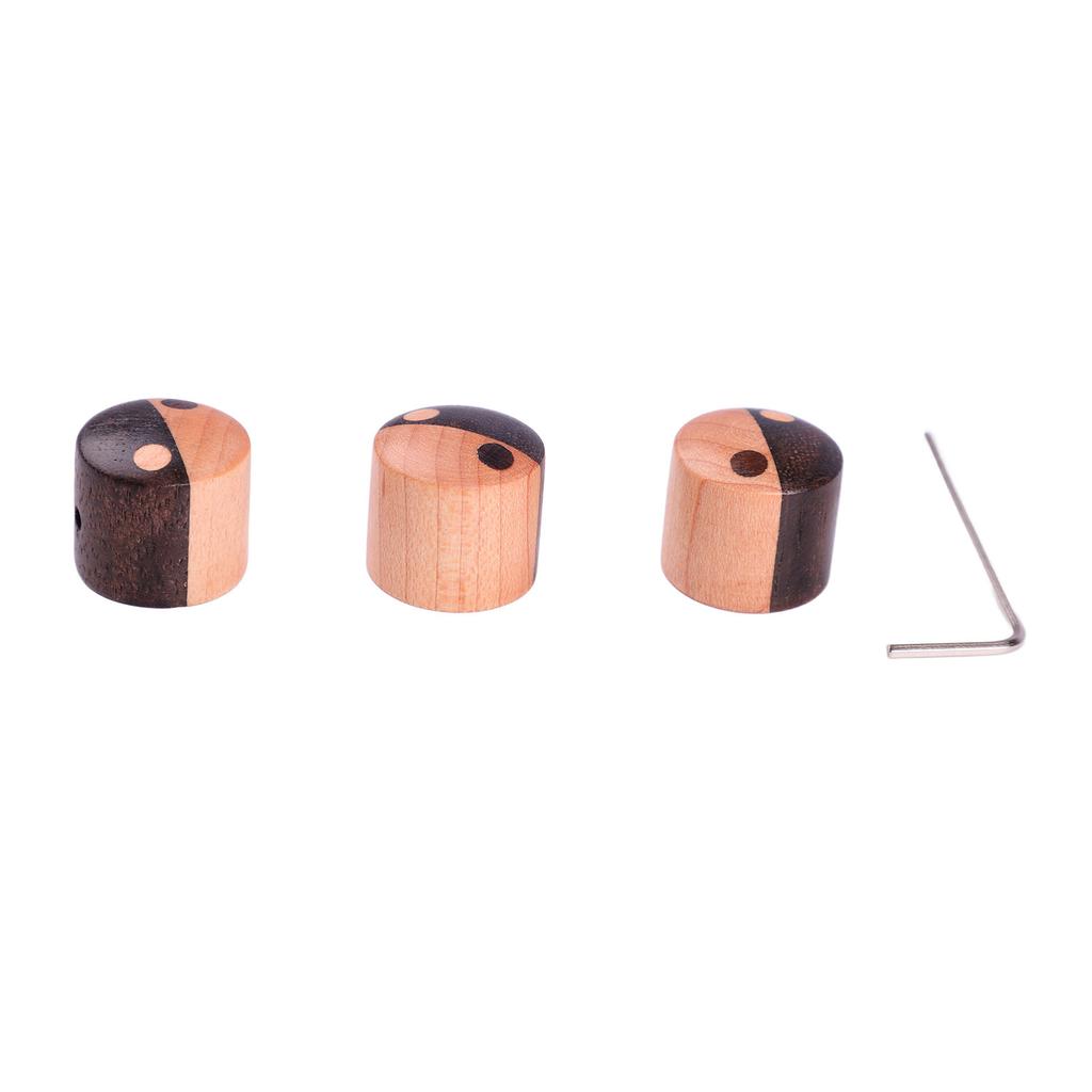 3Pcs Guitar Control Knob Fit Top Wood Set Kit Instrument Accessory for Replacement GD416