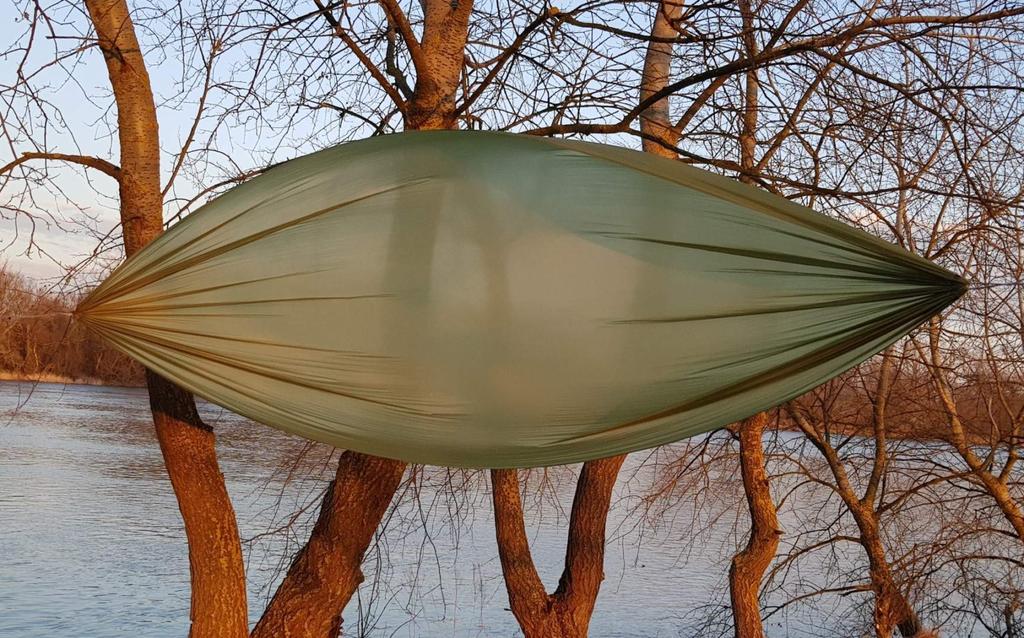 Travel Hammock ULTRALIGHT Japanese BUSHMEN Gear (Genuine Product) (green)