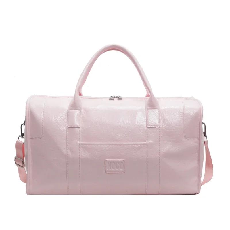PU Solid Zipper Shoulder Bag large capacity simple elegant soft versatile Crossbody Travel Handbag