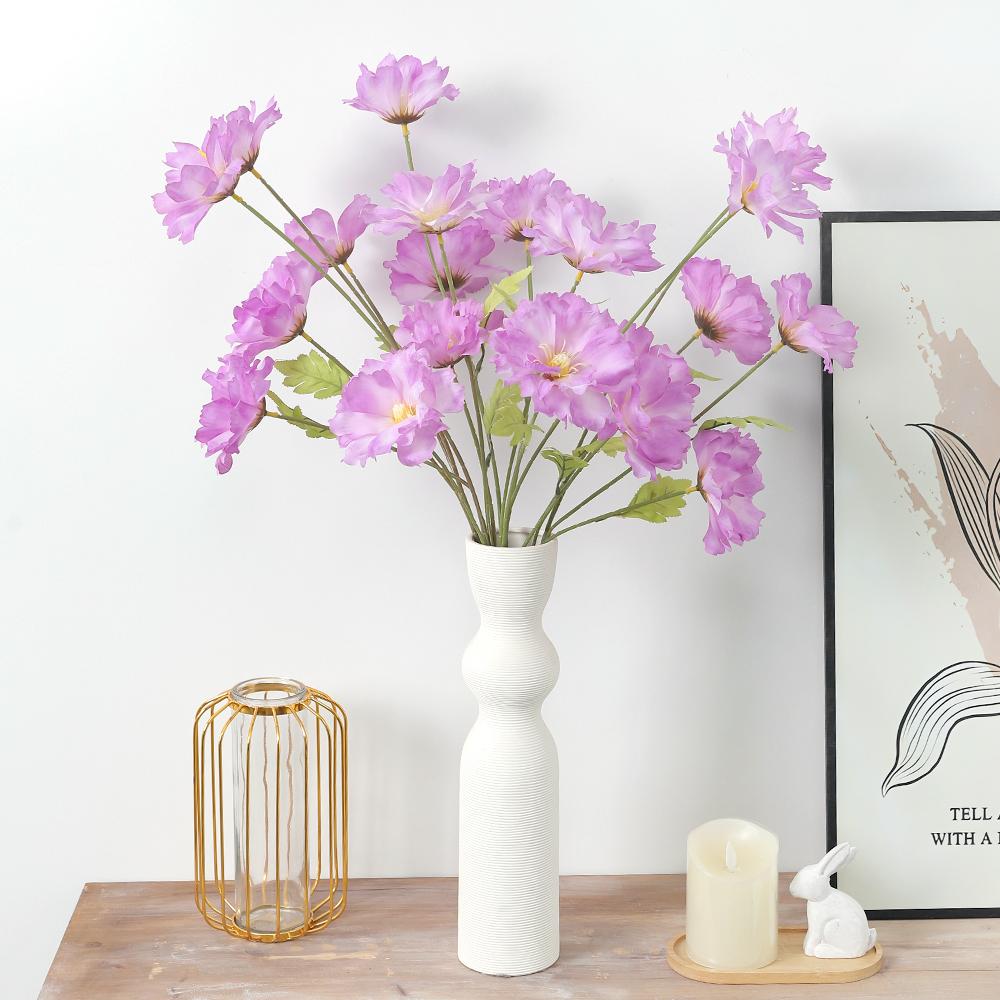 Künstliche 4 Köpfe Orchidee Seidenrose Blumen Großpackung Köpfe für DIY Heim Zimmerdeko Hochzeitsdekoration Geburtstagsfeier Kranz Falsch