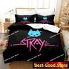 Fashion Stray Game Cat Momo Bedding Set Printed Bed Set With Pillowcase Bed Duvet Cover Soft Single Double Queen Super King Size