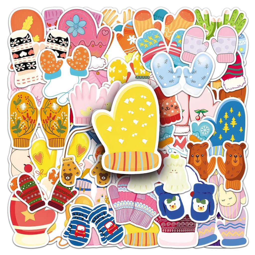 50 Gloves Graffiti Stickers Cartoon Cute Winter Fresh Gum Decorative Water Cup Creative Mobile Phone Case Stickers