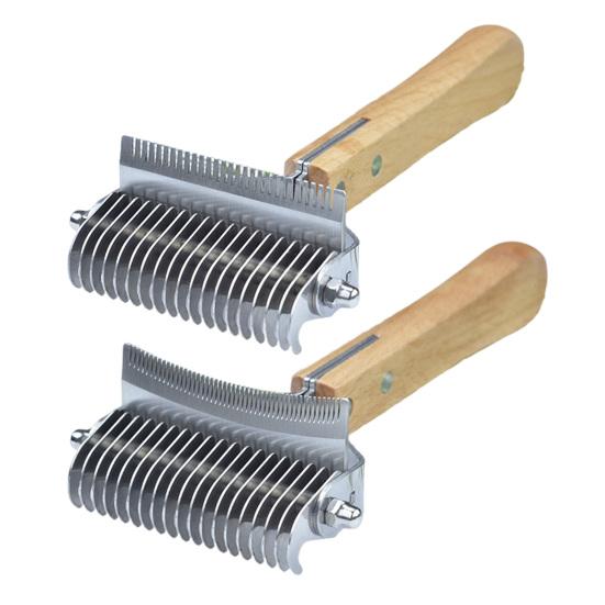 3 v 1 odstraňovač zacuchání hřebenů pro domácí mazlíčky, psy a kočky, hřebeny na uzly s bezpečnými hráběmi na spodní části chlupů, nástroj na péči o domácí mazlíčky