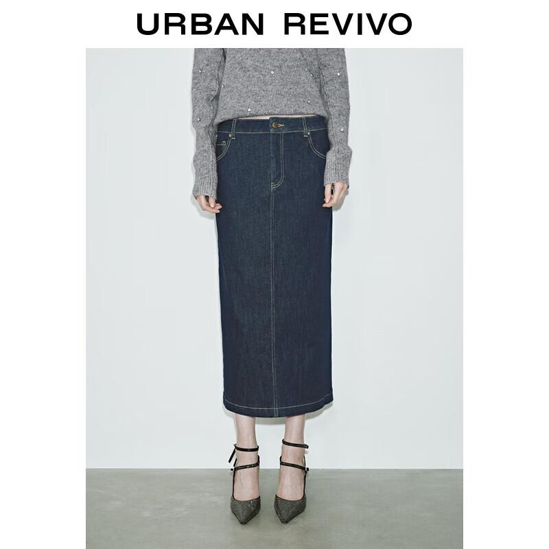 UR Women s Vintage Indigo Denim Midi Skirt XS