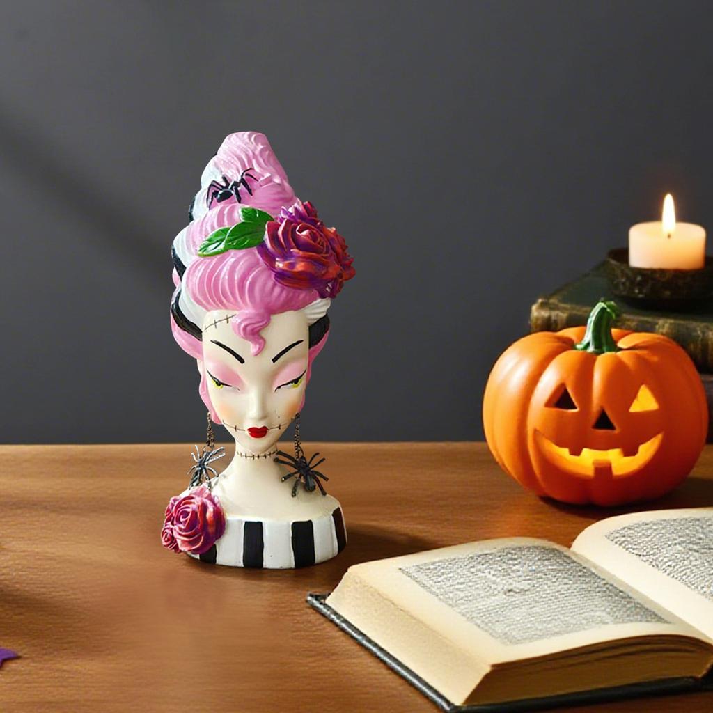 Halloween Pinks Funny Weird Bride Bust Decoration Fun Desktop Ornaments