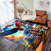 American Flag and Truck-Themed Non-Slip Carpet for Living Room or Garage soft rug for home sofa bedroom, gift mat