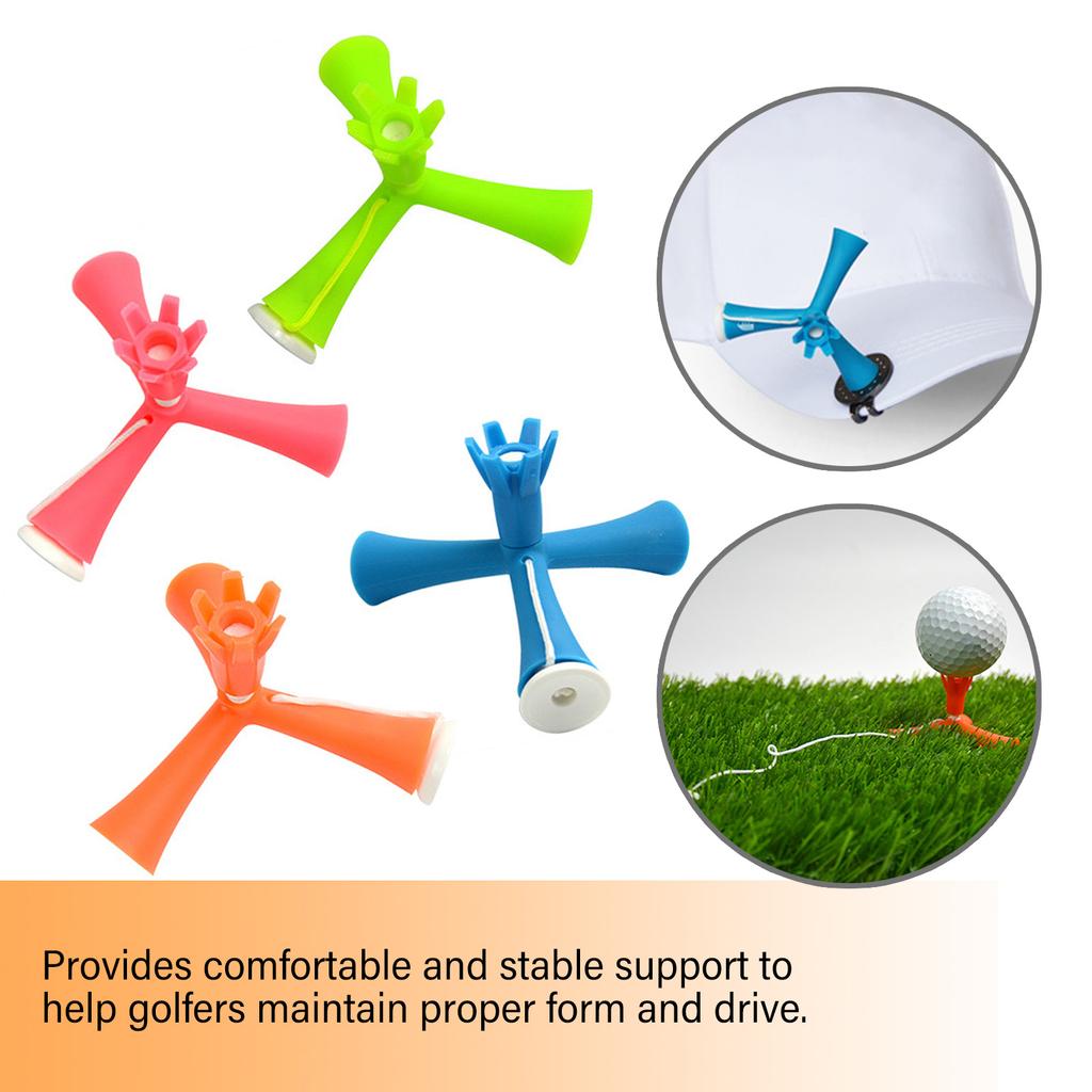 Tripod Golfs Tee for Golfs Mat Training Sports Accessory Self Standing Golfs Tees Height Adjustable Tripod Golfs Tees