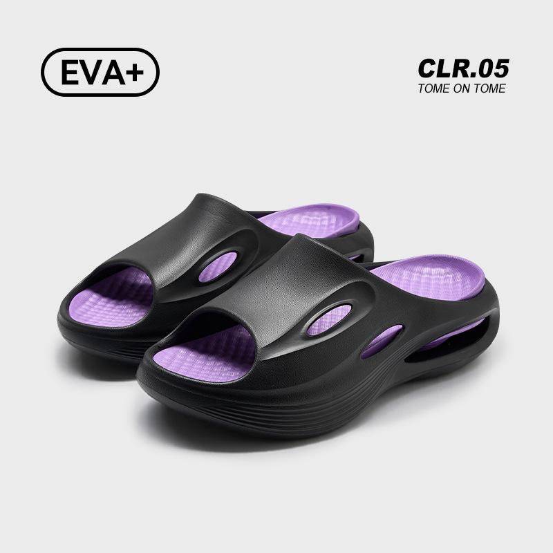 

Summer new sports slippers women wear thickened beach shoes breathable trend one-word 44/45 (suitable for size 43/44)