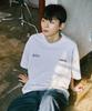 COLUMBIA UNIVERSITY Cu Big Wave Logo S/S T-Shirts Light Melange