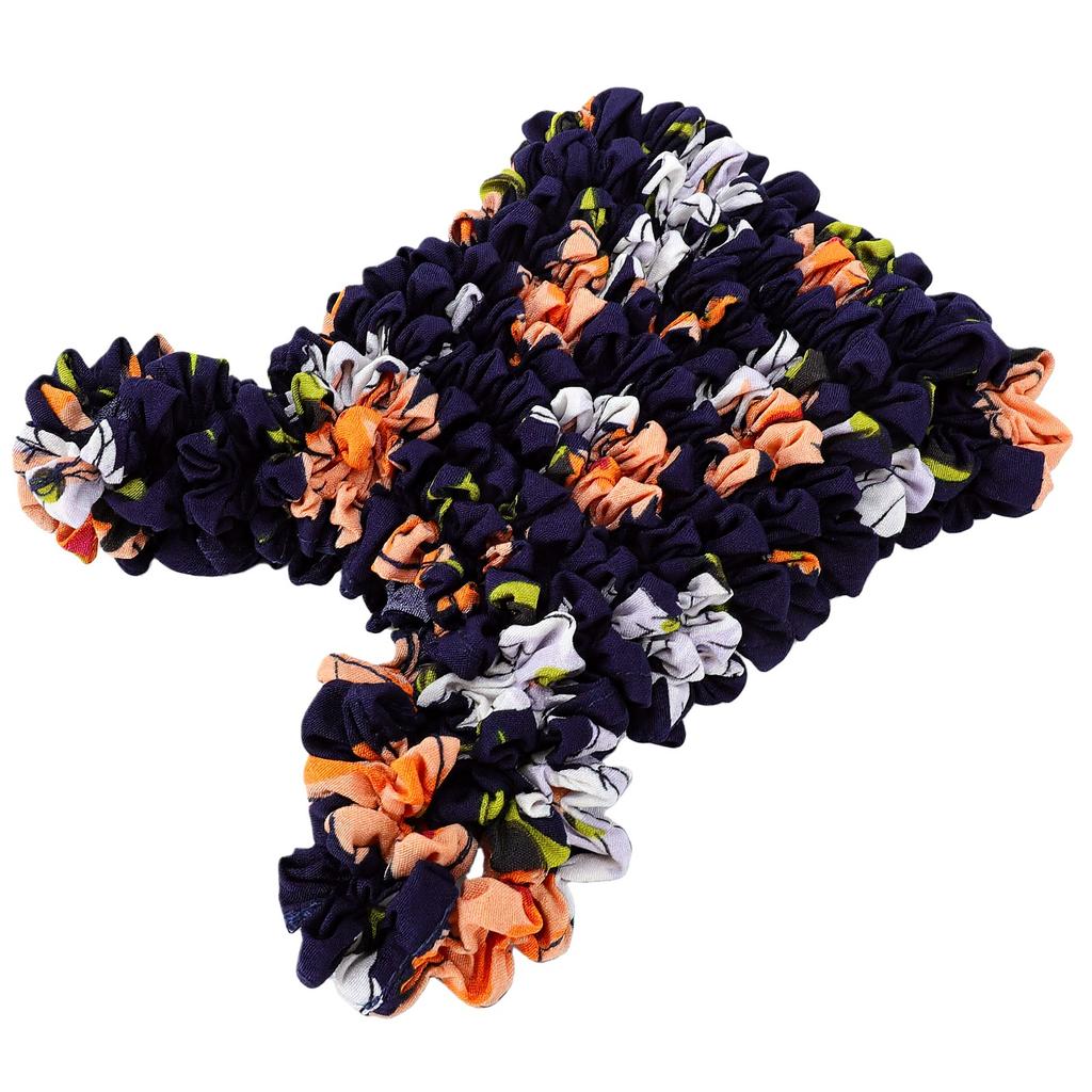 Pleated Stretch Bag Floral Design Portable Foldable Large Capacity Washable Stretchable Pleated Bag