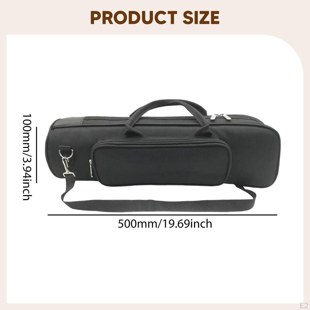 Trumpet Gig Bag Adjustable Shoulder Strap Storage Zippers Soft Padded Case Carrying for
