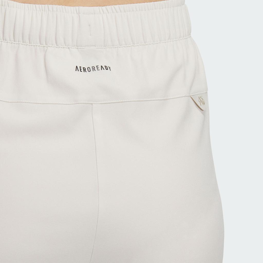 Adidas Small Logo 7/8 Elastic Sport Casual Pants Unisex Bottoms Alumina-Brown JJ1132