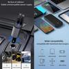4 IN 1 Retractable Car Charger Fast Charge Cord Cigarette Lighter Adapter X4W3 100W USB Type C Cable  For IPhone Huawei Samsung