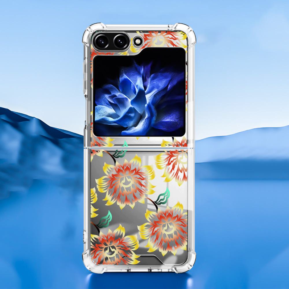 Samsung Galaxy Z Flip 5 Butterfly Lace 2-in-1 Phone Case with TPU+PC Material