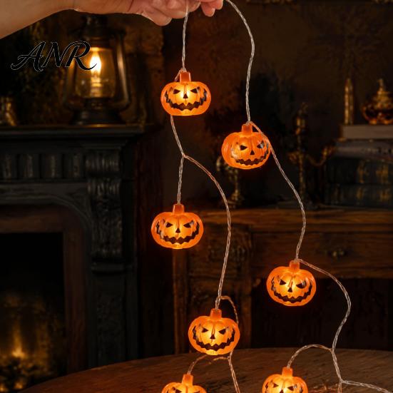 Bedroom Festive Lighting Halloween String Lights, 10/20 LED Spooky Pumpkin Ghost Fairy Light, Battery Decorative Powered Bulbs Operated Lights