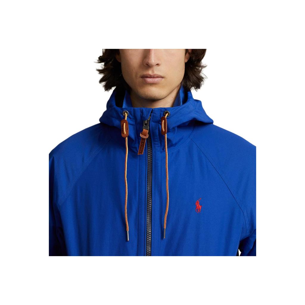 Polo Ralph Lauren FW23 Kurtka z kapturem zapinana na zamek z haftowanym logo i nadrukiem, z długim rękawem, męska, niebieska 710923262-001