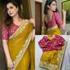 Party Wear Premium Rangoli Silk Saree – Elegant Wedding Collection with Embroidery Lace Border & Digital Print Blouse