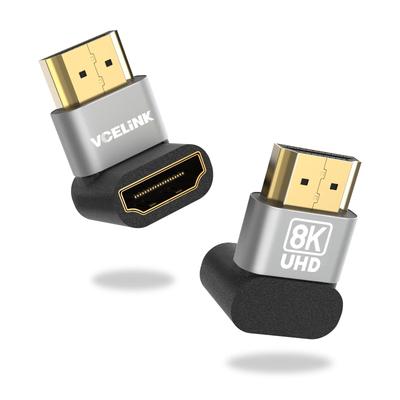 VCELINK HDMI-Anschluss 8K 90 Grad 270 Grad Set L-Typ Konvertierungsadapter HDMI-Verlängerung Stecker auf Buchse HDMI-Kabel Richtungsänderung HDR TV-Stick