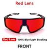 Red Lens 100% Blue Light Blocking Glasses Black Large Frame Anti Eyestrain for Gaming Computer Sleep Eye Protection 5