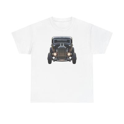 Vintage Hot Rod Front and Rear Tee | Classic Car Graphic Shirt